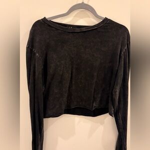 Lulu's Washed Black Long Sleeve